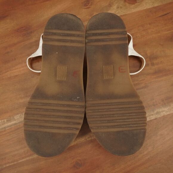 Naturalizer Womens Zane Platform Ankle Strap Sandals Size 8 M White Snake Print - Picture 8 of 9